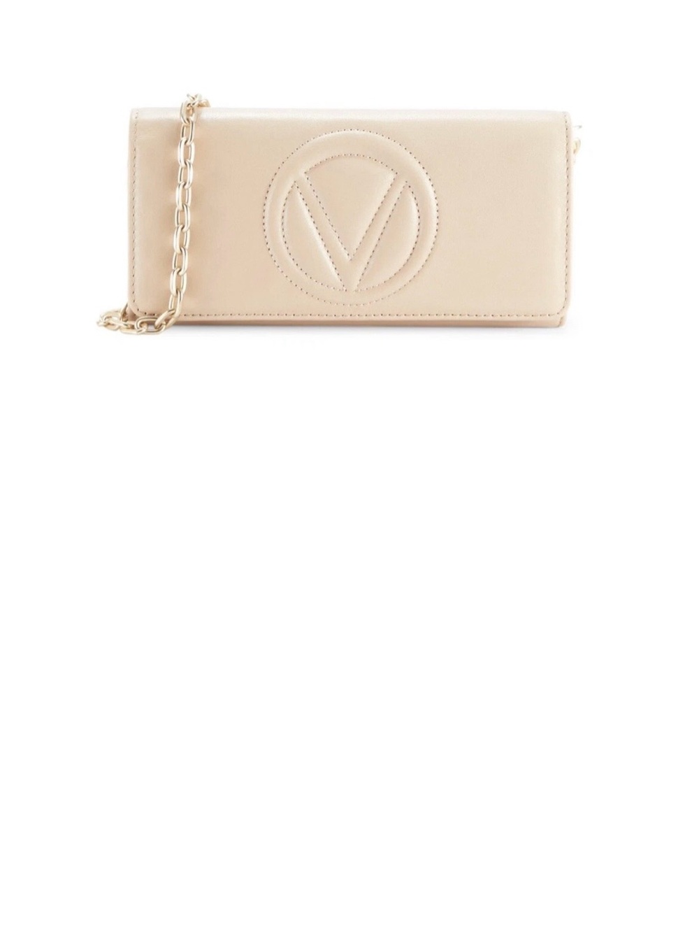 Valentino Cream Leather Clutch with Chain - Picture 5 of 6